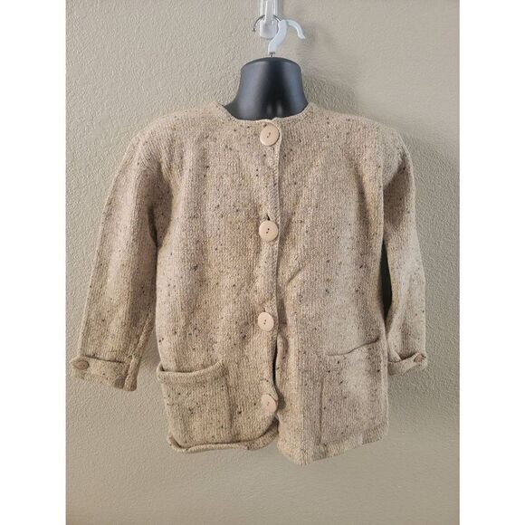 Gillian Perrie Women's Oatmeal Wool Blend Button Front Sweater Size Small - Picture 1 of 6